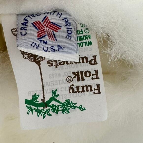 Folkmanis Furry Folk Puppets Polar Bear Realistic Lifelike Plush Stuffed Animal - Picture 10 of 12